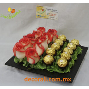 Rosas y ferrero rocher