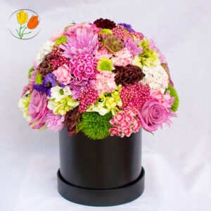 Primaveral en caja redonda