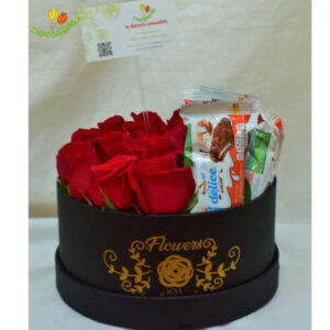Caja redonda rosas y delice