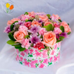 Caja vintage con flores