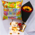 Ramo globo peluche y ferrero