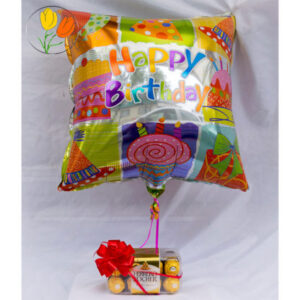 Globo y ferrero rocher 16 piezas