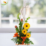 Tulipanes gerberas y lilis