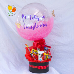 Dulces con globo personalizado
