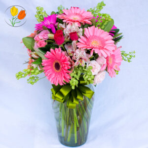 Gerberas y rosa mini