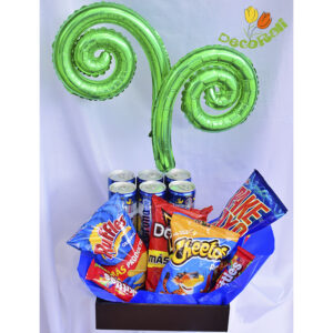 Botanas corona y globos