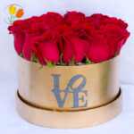Golden Box con rosas