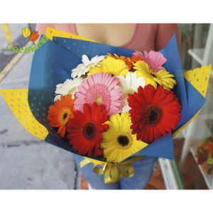Ramo de 12 gerberas de colores