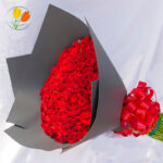 100 rosas rojas en ramo