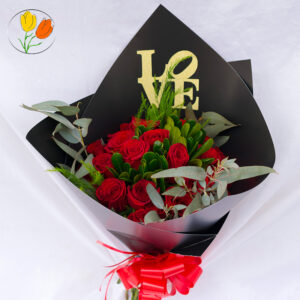 Ramo 24 rosas con chocolates