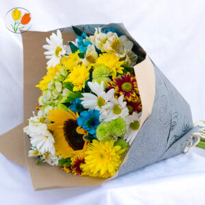 Ramo con papel estampado