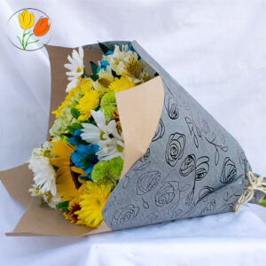 Ramo con papel estampado