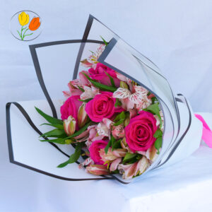 Ramo de Rosas y Alstroemerias