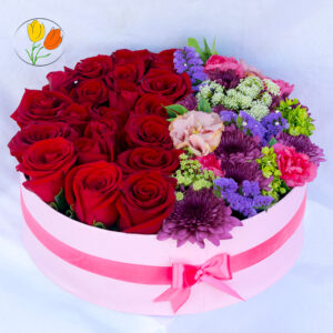 Rosas y primaveral en caja