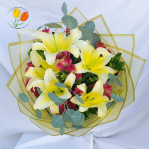 Oriental y alstroemerias en ramo