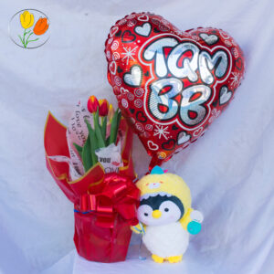 Tulipan peluche y globo