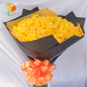 100 rosas amarillas en ramo